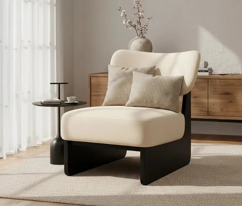 Attia Accent Chair in Boucle – FRWD Furniture Malaysia