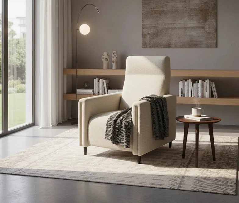 Jesper Accent Chair in Beige Fabric – FRWD Furniture Malaysia