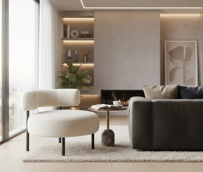 Marbelle Accent Chair in Pet-Friendly Fabric – FRWD Furniture Malaysia
