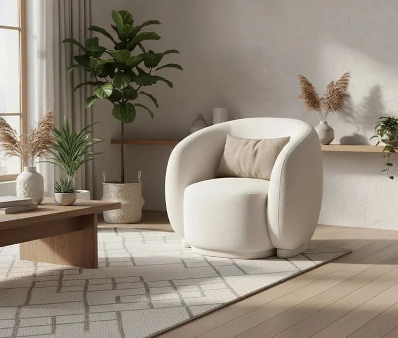 Sabrina Accent Chair in Stain-Resistant Fabric – FRWD Furniture Malaysia