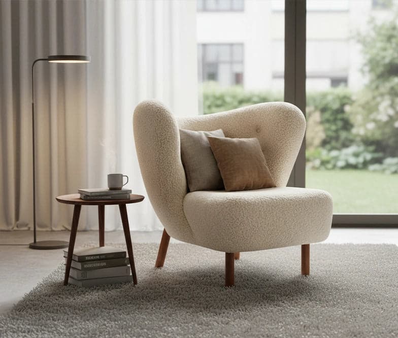 Thierry Accent Chair in Fleece – FRWD Furniture Malaysia