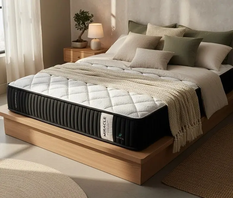 Getha Transforme Miracle Latex Mattress High-Elasticity Support in BioCool Natural Fabric and Graphite Natural Latex – FRWD Furniture Malaysia