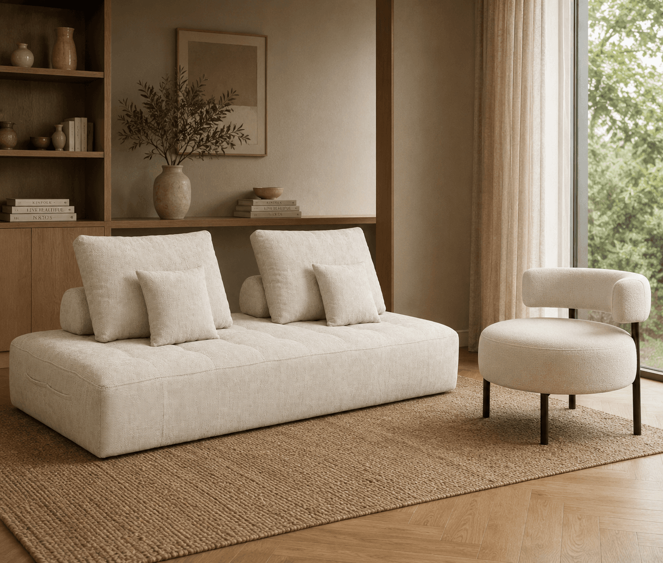 Soren Ice 2 Seater Sofa with Marbelle Accent Chair