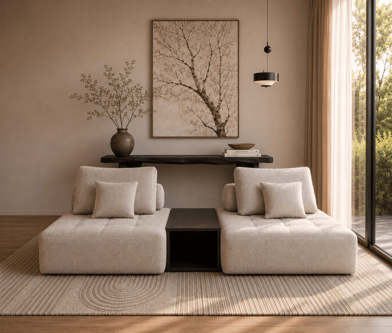 Soren & Rubix Intergrated Set with Verdant Console Table