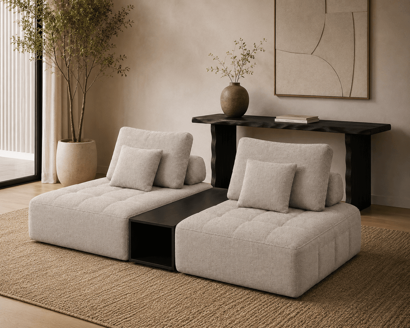 Soren & Rubix Intergrated Set with Verdant Console Table