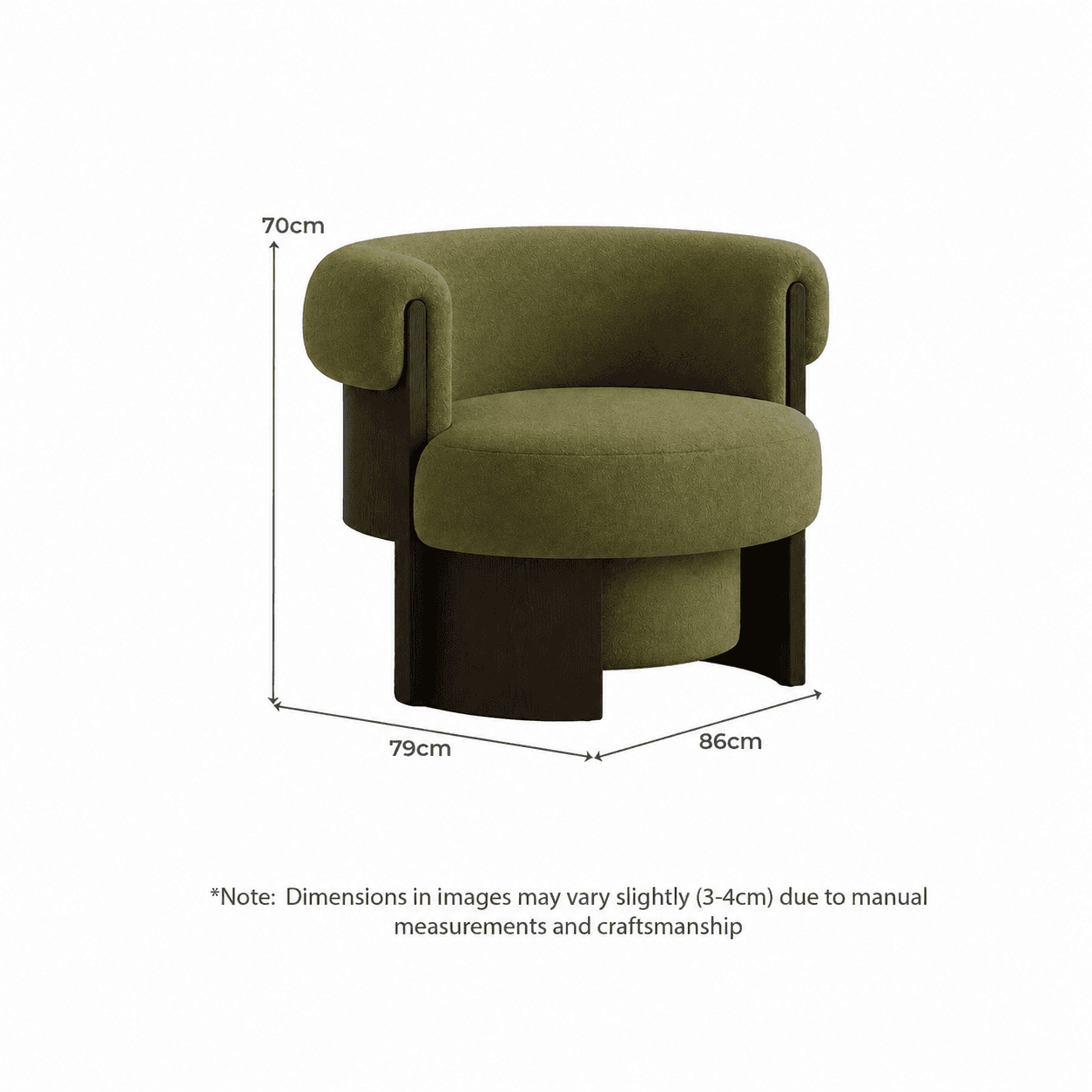 Zuri Swivel dimensions